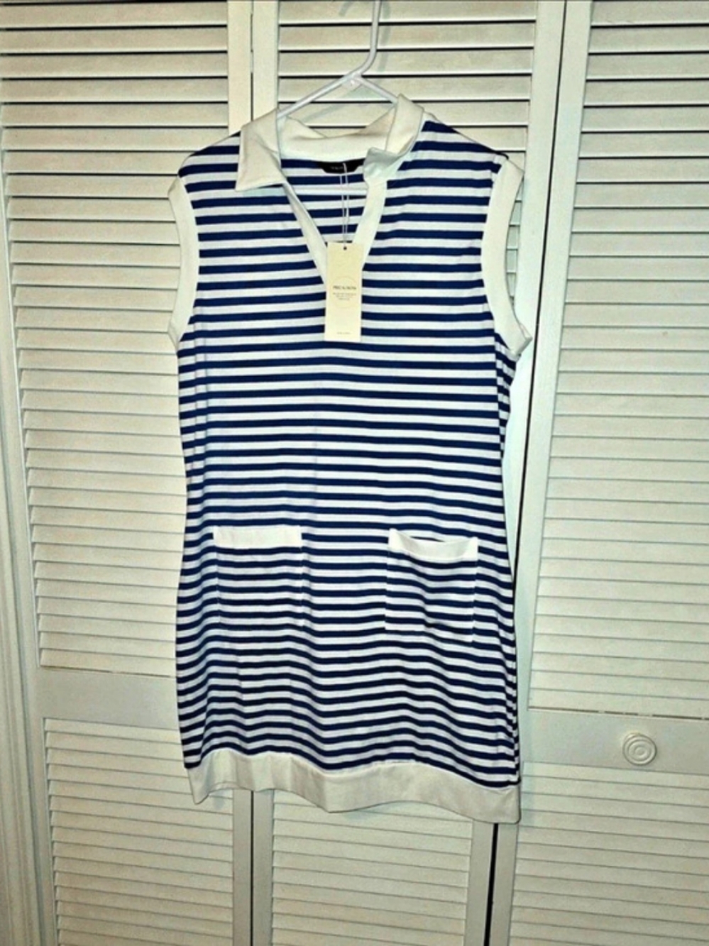 Dokotoo Striped Mini Dress in Blue & White **see Note